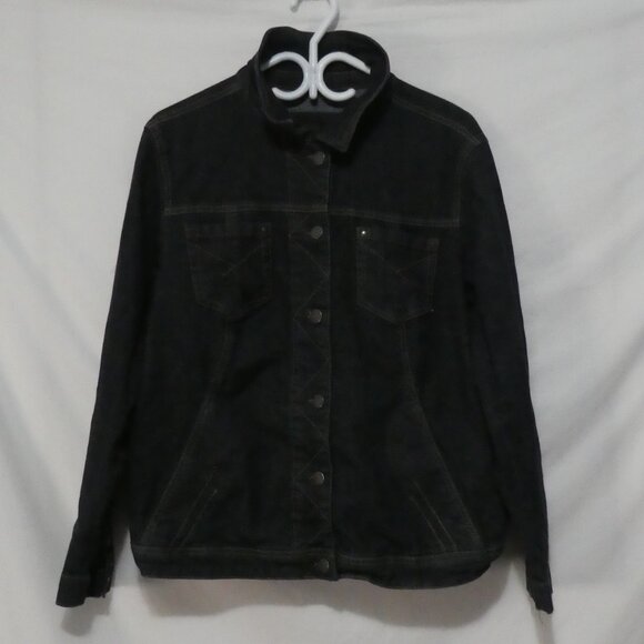 Vintage COTTON GINNY Plus - eco-ganic | small plus | Dark Blue Denim Jean Jacket - Picture 1 of 15